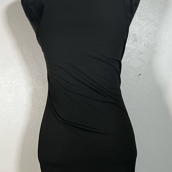 Black Sleeveless Halter Mini Dress - Picture 4 of 5